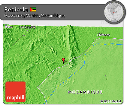 Political 3D Map of Penicela