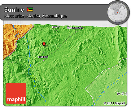Political 3D Map of Sunine