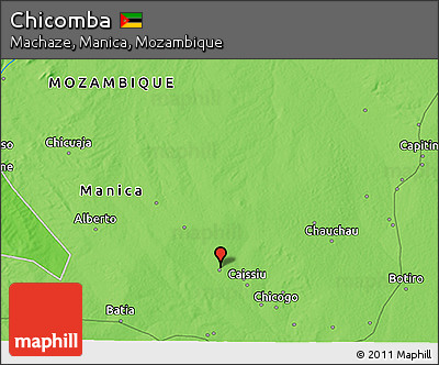 Political 3D Map of Chicomba