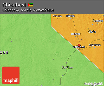 Political 3D Map of Chicubesi