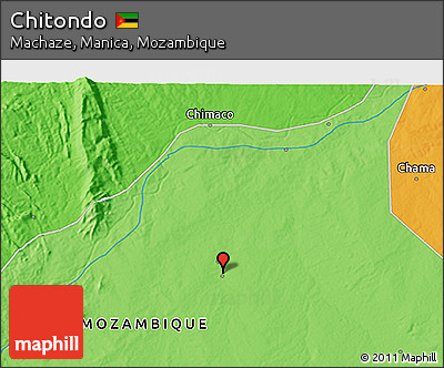 Political 3D Map of Chitondo