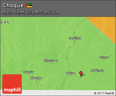 Political 3D Map of Choque