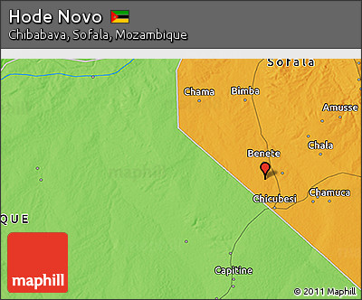 Political 3D Map of Hode Novo