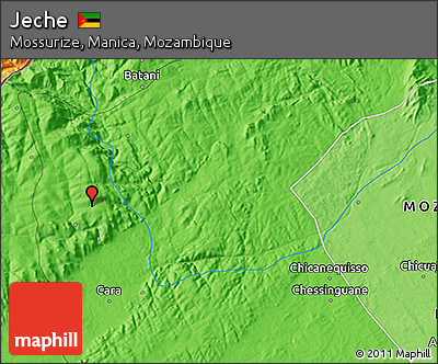 Political 3D Map of Jeche