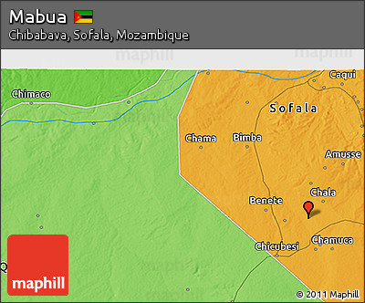 Political 3D Map of Mabua