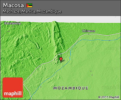 Political 3D Map of Macosa