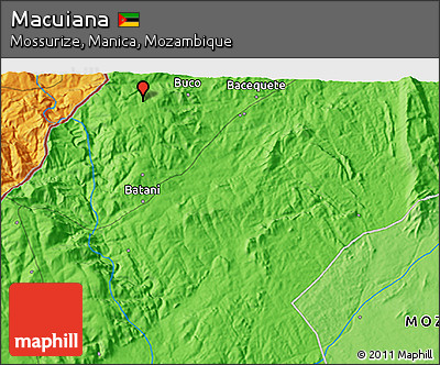 Political 3D Map of Macuiana