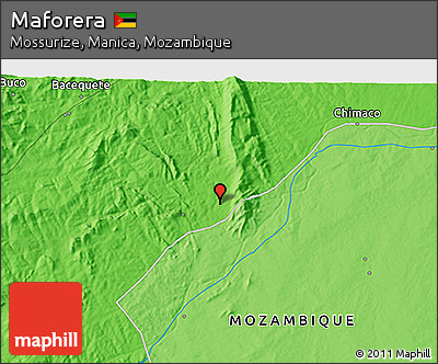 Political 3D Map of Maforera