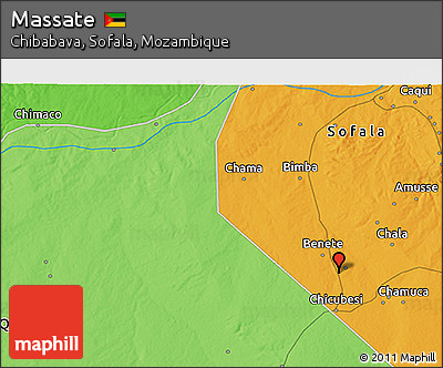 Political 3D Map of Massate
