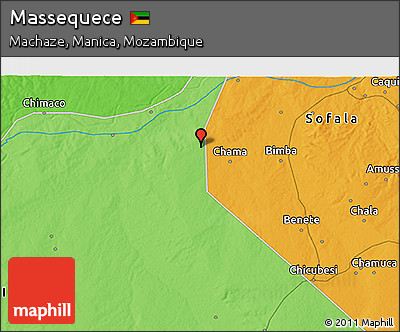 Political 3D Map of Massequece