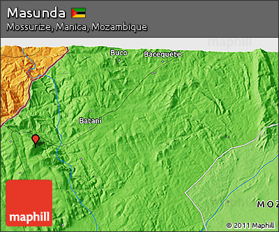Political 3D Map of Masunda