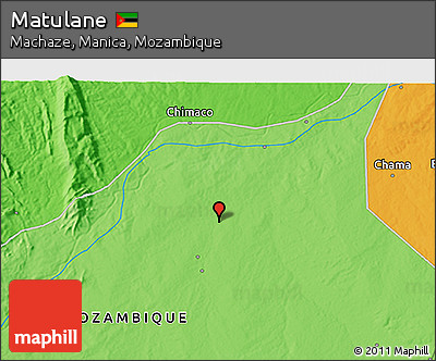 Political 3D Map of Matulane