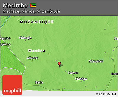 Political 3D Map of Mecimbe