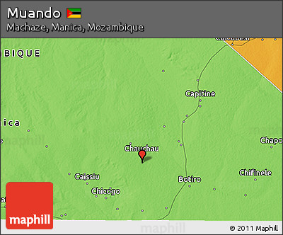 Political 3D Map of Muando