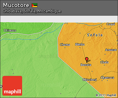 Political 3D Map of Mucotore