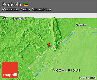 Political 3D Map of Penicela