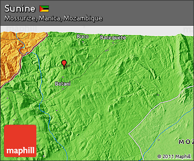 Political 3D Map of Sunine