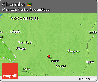 Political 3D Map of Chicomba