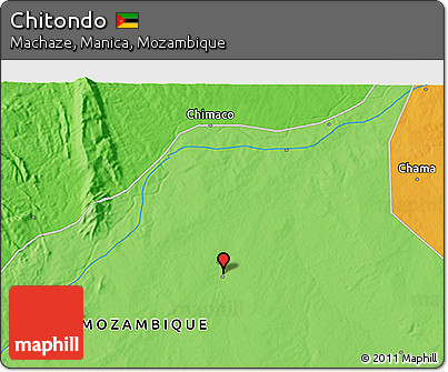 Political 3D Map of Chitondo
