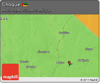 Political 3D Map of Choque
