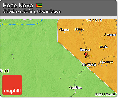 Political 3D Map of Hode Novo