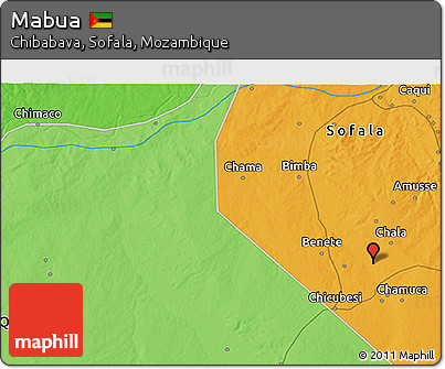 Political 3D Map of Mabua