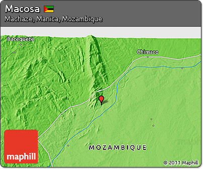 Political 3D Map of Macosa