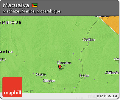Political 3D Map of Macuaiva