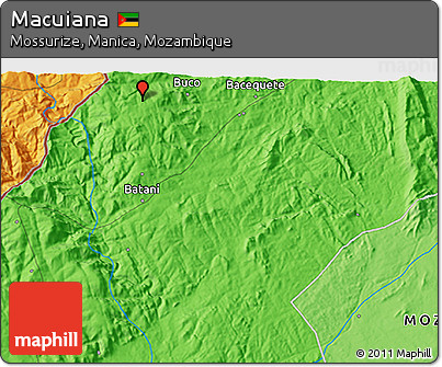Political 3D Map of Macuiana