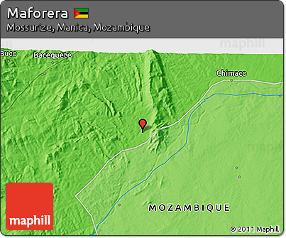 Political 3D Map of Maforera