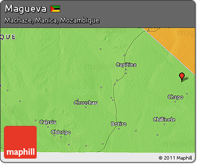 Political 3D Map of Magueva