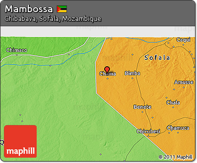 Political 3D Map of Mambossa