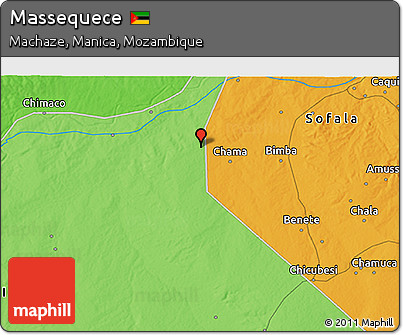 Political 3D Map of Massequece