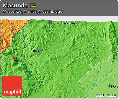 Political 3D Map of Masunda