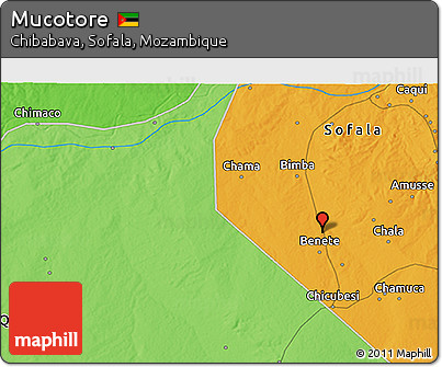 Political 3D Map of Mucotore