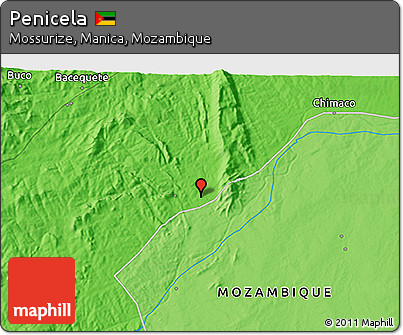 Political 3D Map of Penicela
