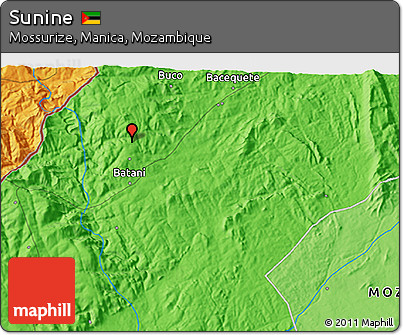 Political 3D Map of Sunine