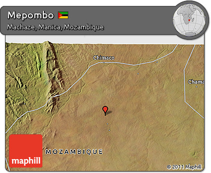 Satellite 3D Map of Mepombo