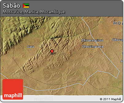 Satellite 3D Map of Sabão