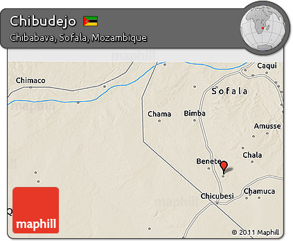 Shaded Relief 3D Map of Chibudejo