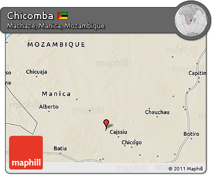 Shaded Relief 3D Map of Chicomba