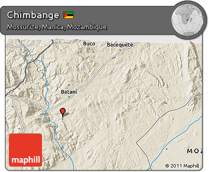 Shaded Relief 3D Map of Chimbange
