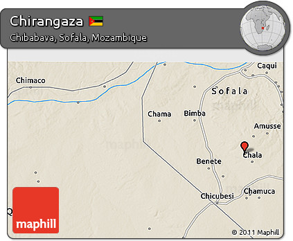 Shaded Relief 3D Map of Chirangaza