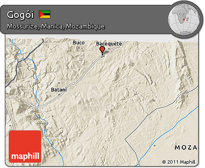 Shaded Relief 3D Map of Gogói