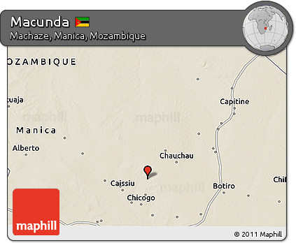 Shaded Relief 3D Map of Macunda