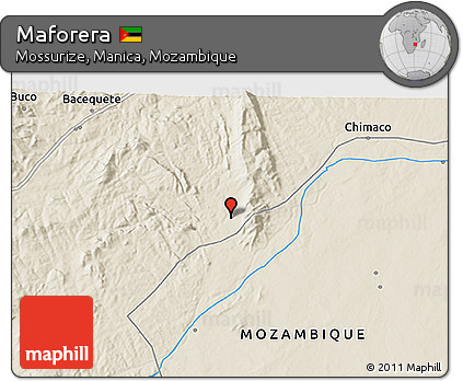 Shaded Relief 3D Map of Maforera