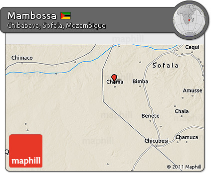 Shaded Relief 3D Map of Mambossa