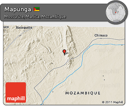 Shaded Relief 3D Map of Mapunga