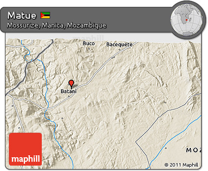Shaded Relief 3D Map of Matue