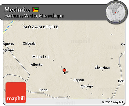 Shaded Relief 3D Map of Mecimbe